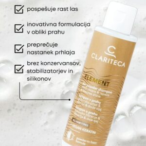 CLARITECA Element – šampon za lase v prahu za vse tipe las 50 g - slika 2