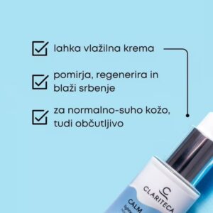 CLARITECA Calm – dnevna vlažilna krema z ureo 50 ml - slika 2