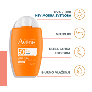 Avène Ultra fluid visoka zaščita SPF50, 50 ml - slika 11