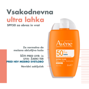 Avène Ultra fluid visoka zaščita SPF50, 50 ml - slika 10