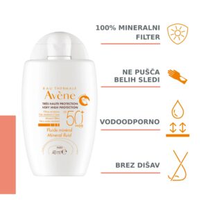 Avène Mineralni fluid za zaščito pred soncem SPF 50+, 40 ml - slika 7