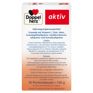 Doppelherz AKTIV Vroče granatno jabolko + rakitovec + acerola, 10 vrečic - slika 3