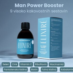 ELIXIRÉ MEN POWER BOOSTER, okus zeleno jabolko, prehransko dopolnilo 240 ml - slika 4