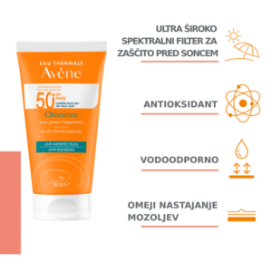 Avène Zelo visoka zaščita Cleanance SPF50+ 50 ml - slika 2