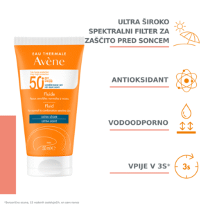 Avène zelo visoka zaščita fluid SPF50+ 50ml - slika 3