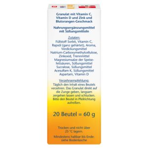 Doppelherz AKTIV vitamin C1000 + D3 + cink DIREKT 20 vrečic - slika 4