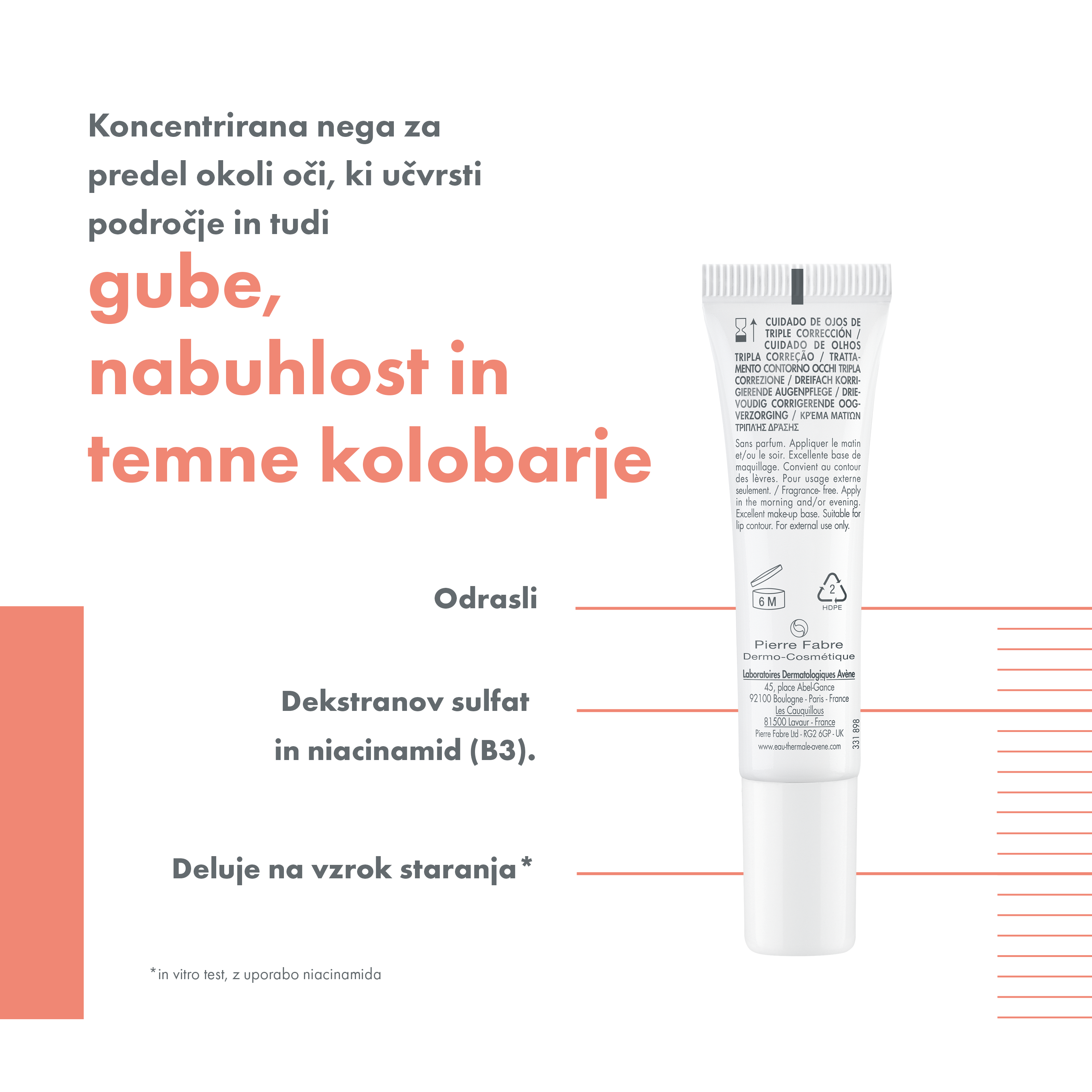 Avène Hyaluron Activ B3 trojna korektivna krema za predel okoli oči - slika 11
