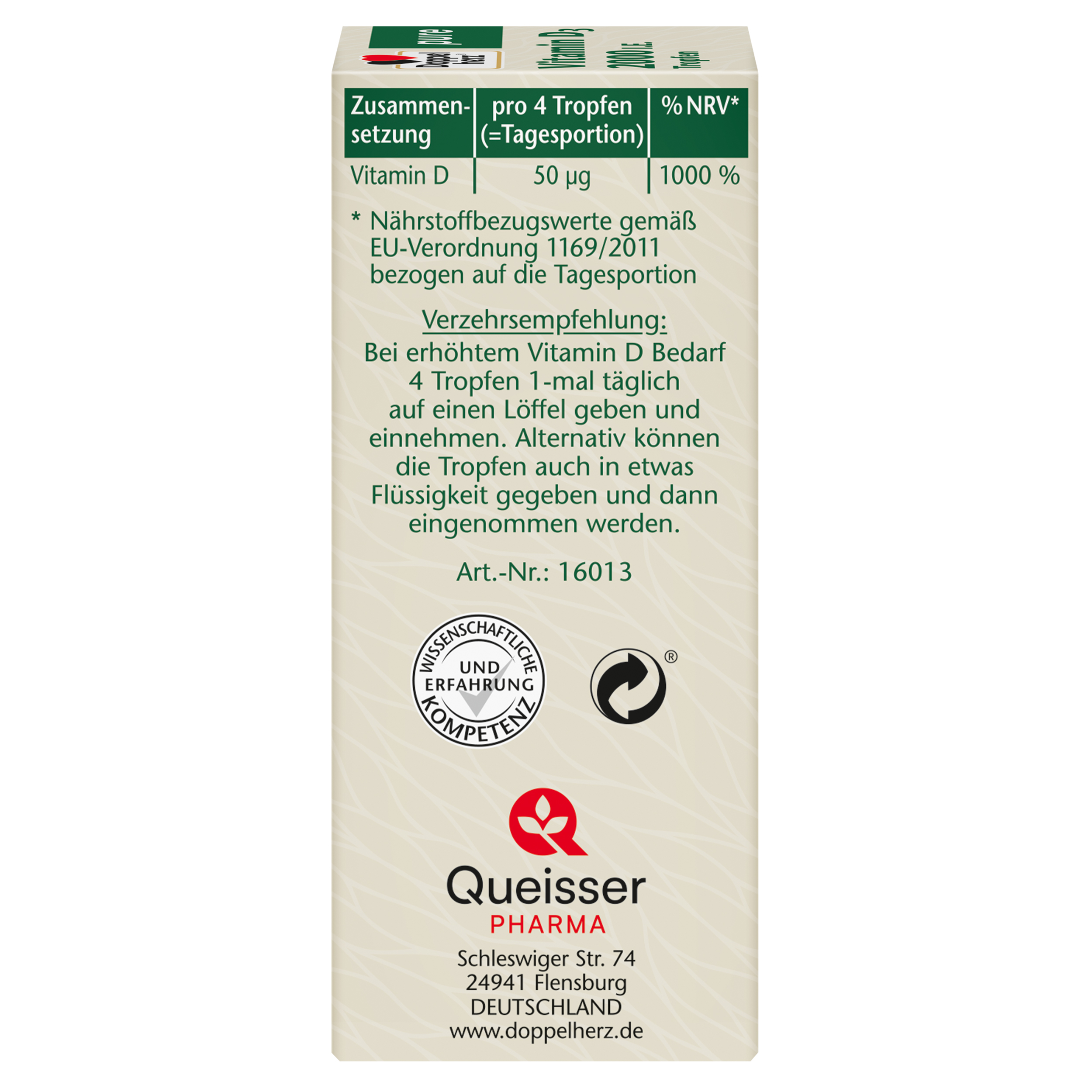 Doppelherz PURE Vitamin D3 2000IE kapljice, 9,2 ml - slika 4