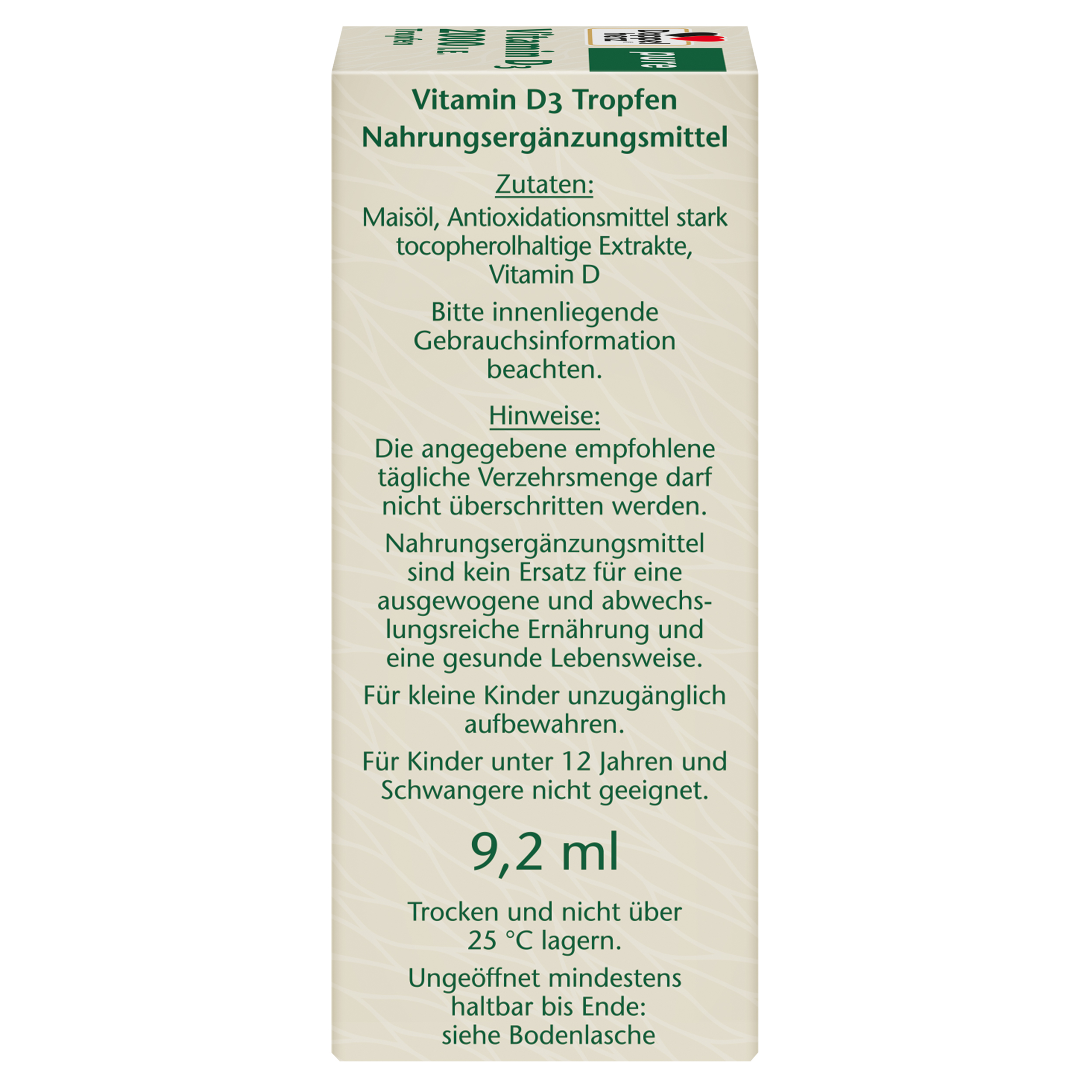 Doppelherz PURE Vitamin D3 2000IE kapljice, 9,2 ml - slika 3