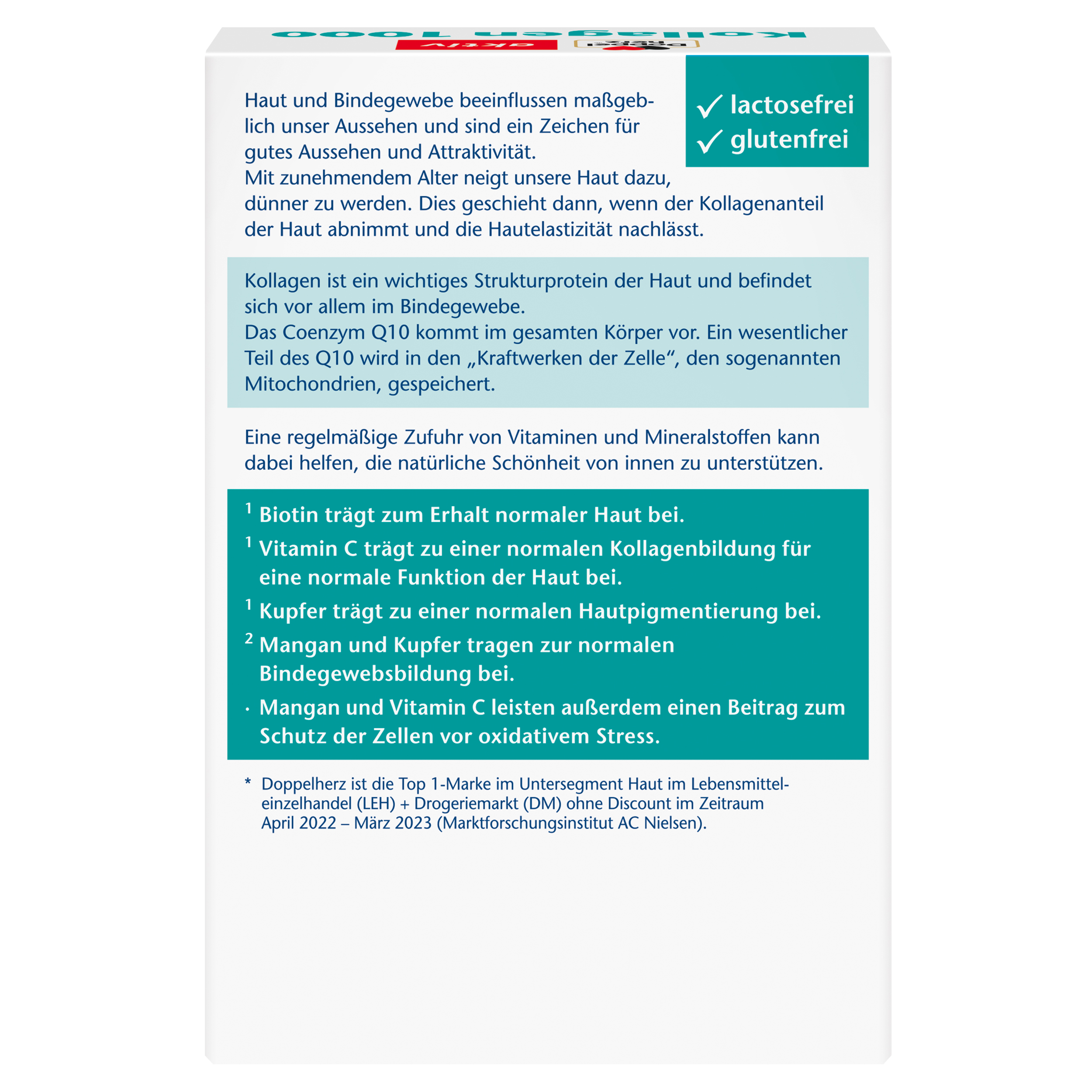 Doppelherz AKTIV Kolagen 1000 + biotin + Q10, 30 tablet - slika 2