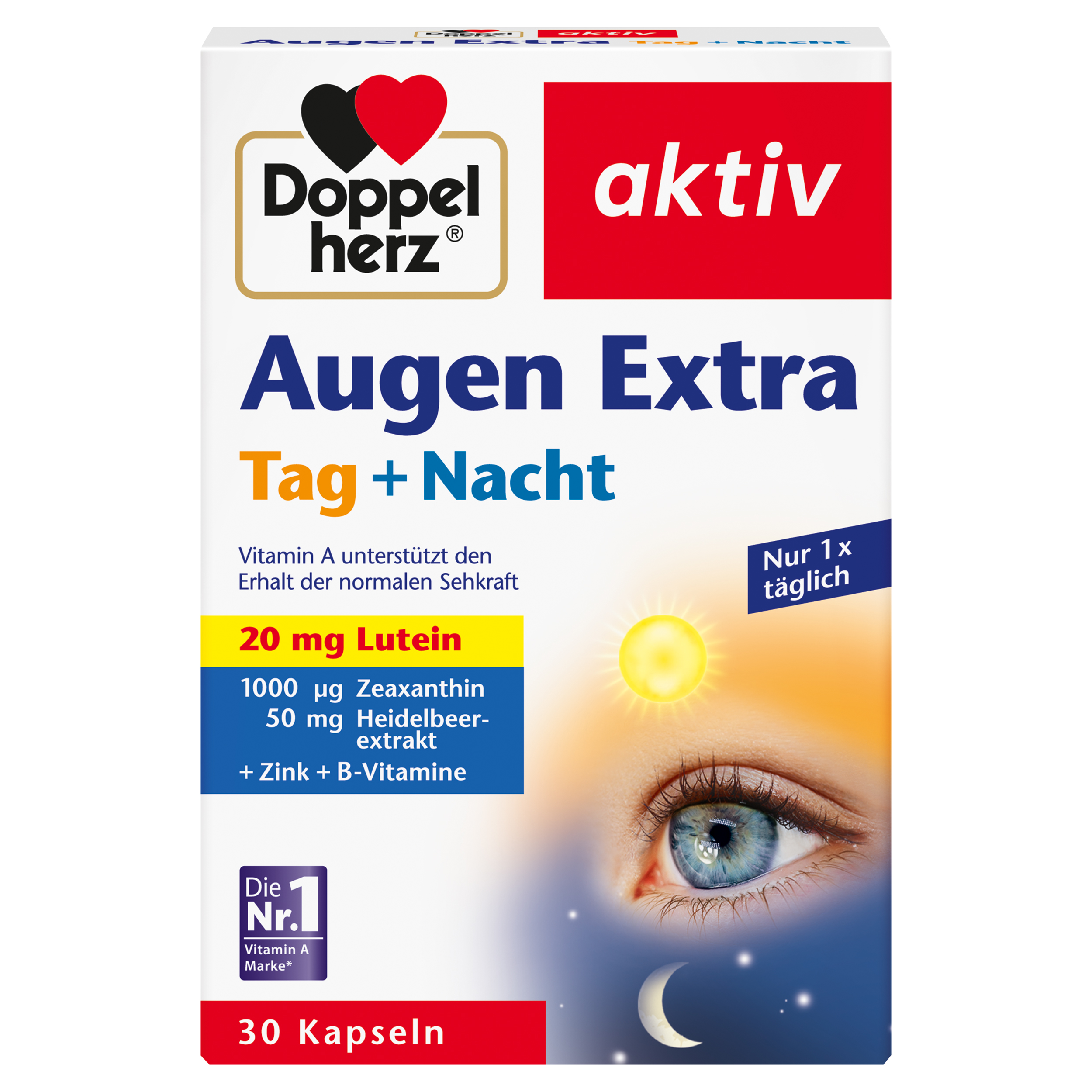 Doppelherz AKTIV AUGEN EXTRA dan + noč, 30 kapsul