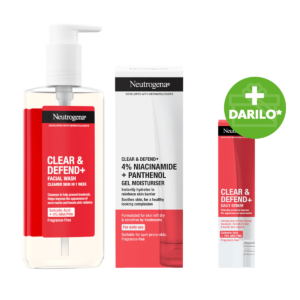 Neutrogena CLEAR&DEFEND+ rutina za nego kože nagnjene k aknam