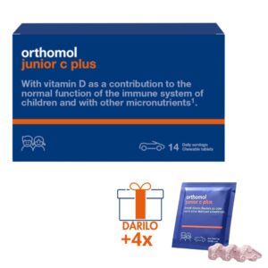 Orthomol junior c plus, 14 žvečljivih tablet + GRATIS 4 žvečljive tablete