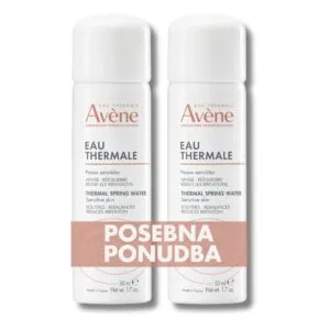 Avène termalna izvirska voda 50 ml DVOJNO PAKIRANJE