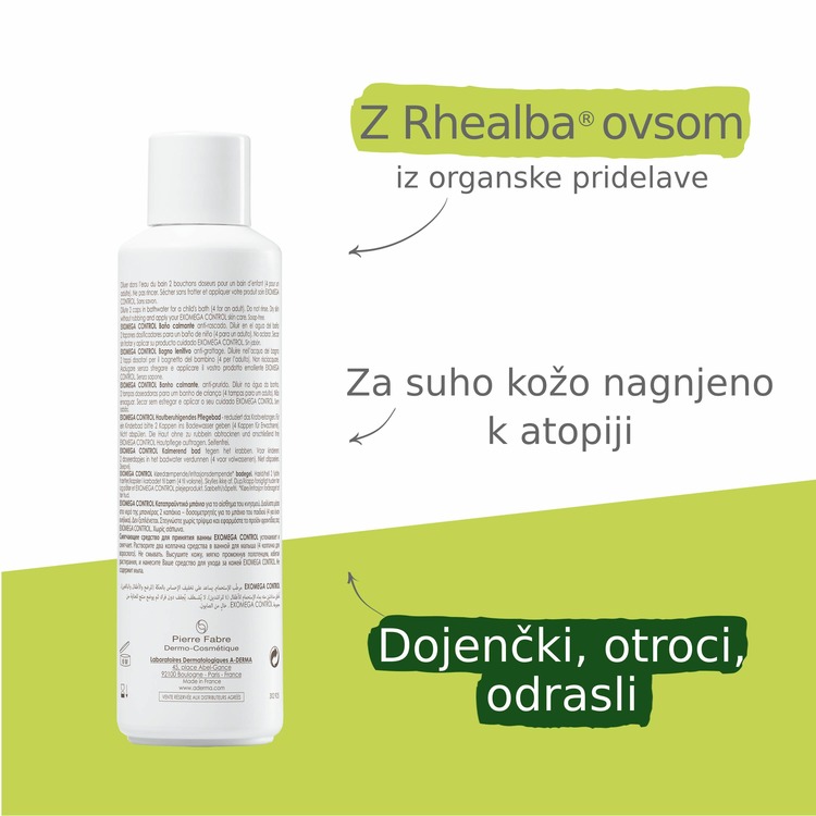 A-Derma Exomega Control pomirjujoča kopel proti praskanju 200 ml (Kopija) - slika 3