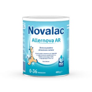 Novalac Allernova AR, mlečni nadomestek, 0–36 mesecev, pločevinka 400 g