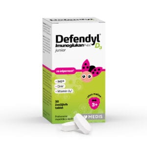 Defendyl-Imunoglukan P4H® D3 junior žvečljive tablete, 30 žvečljivih tablet