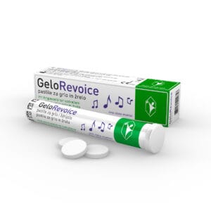 GeloRevoice® pastile za grlo in žrelo, Črni ribez-Mentol, 20 pastil