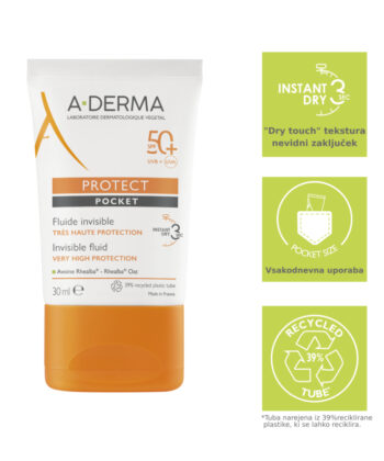 A-Derma Protect Pocket nevidni fluid SPF50+ - strenght- netarnica